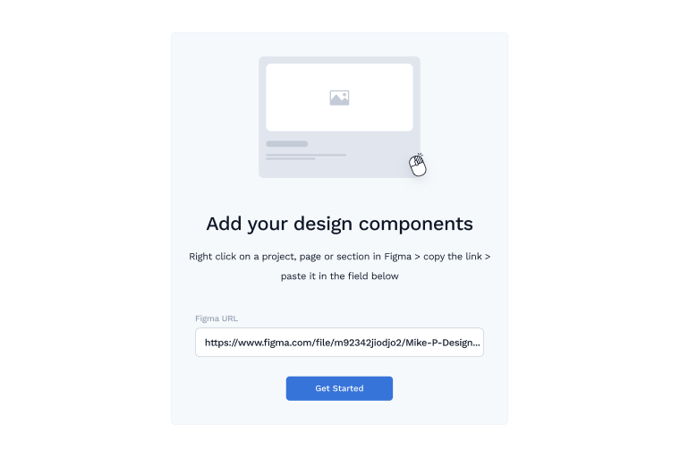 Import design component screenshot